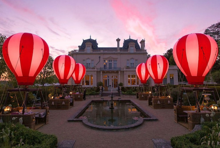 Dine in a hot air balloon for fun things to do in London.